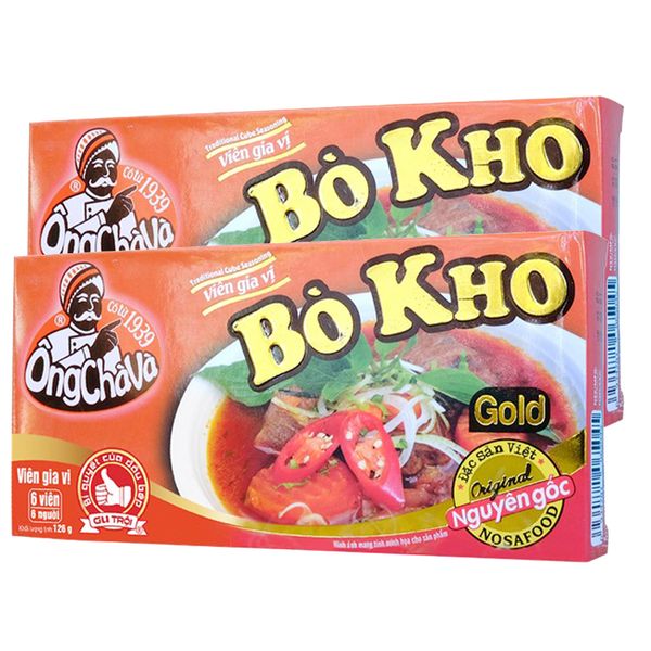  Viên gia vị nấu bò kho Ông Chà Và Gold 6 viên bộ 2 hộp x 126g 