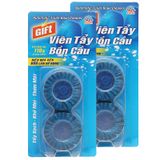  Viên vệ sinh bồn cầu Gift sạch bóng & thơm mát bộ 2 vỉ x 2 viên 