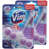  Viên vệ sinh bồn cầu VIM Power 5 hoa oải hương bộ 2 vỉ 55g 