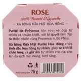  Xà bông cục Purite By Provence rửa mặt hoa hồng cục 75g 
