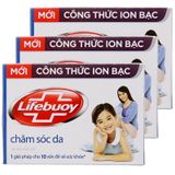  Xà bông cục Lifebuoy chăm sóc da tinh chất sữa lốc 3 cục x 90g 