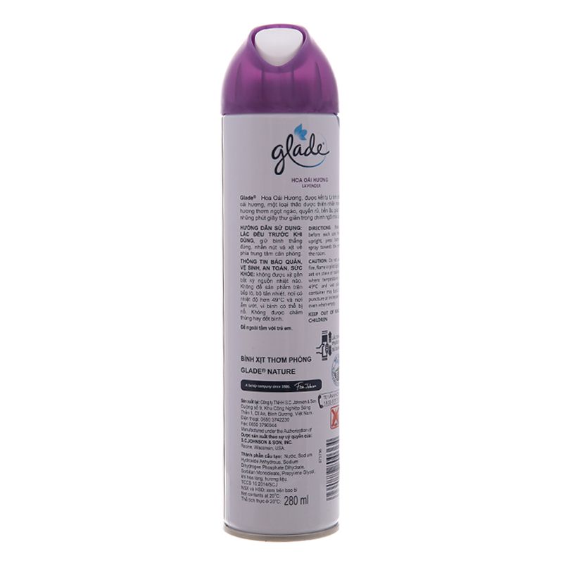  Xịt phòng Glade hương hoa oải hương chai 280ml 