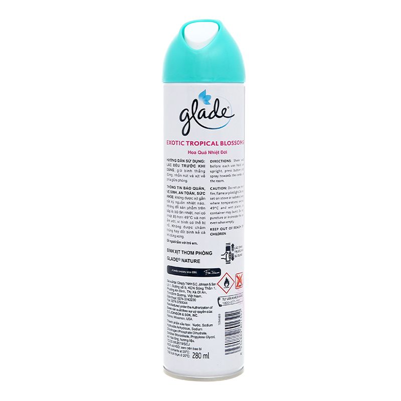  Xịt phòng Glade hương hoa quả nhiệt đới bộ 2 chai x 280ml 