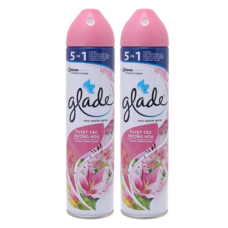  Xịt phòng Glade tuyệt tác hương hoa chai 280ml 