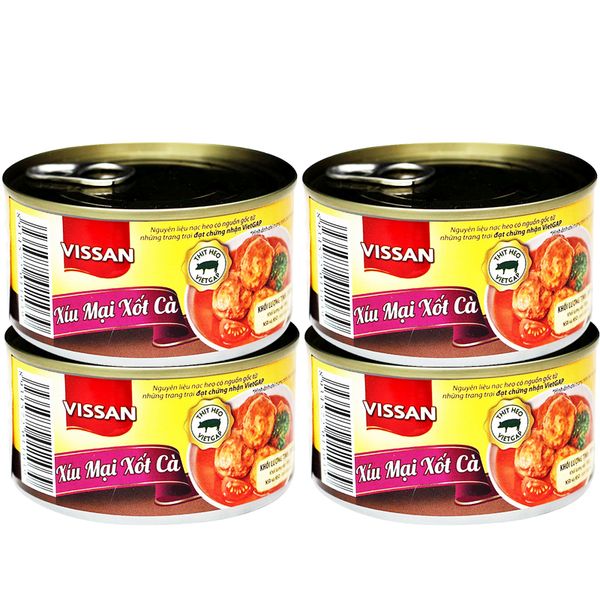  Xíu mại sốt cà Vissan lốc 4 hộp x 200 g 