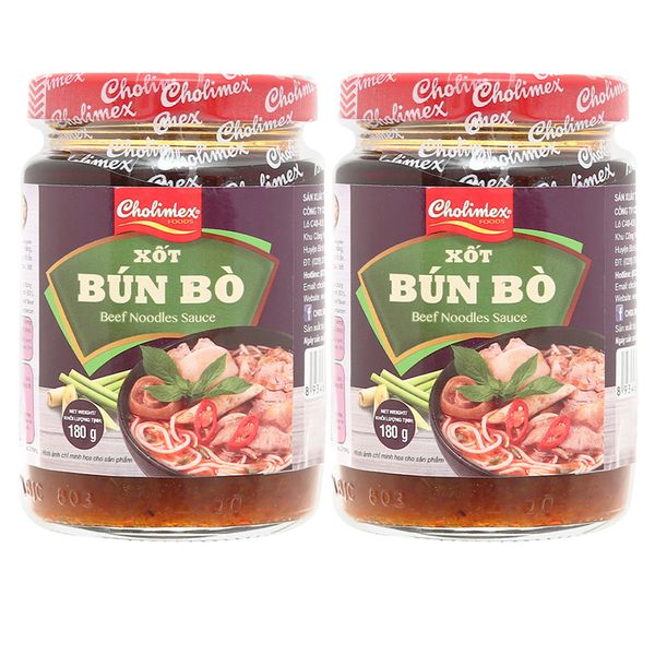  Xốt nấu bún bò Cholimex bộ 2 hũ x 180 g 