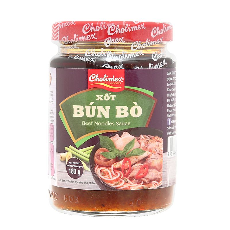  Xốt nấu bún bò Cholimex bộ 2 hũ x 180 g 