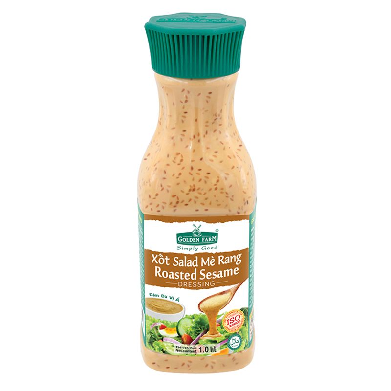  Xốt trộn salad Golden Farm vị mè rang chai 250ml 