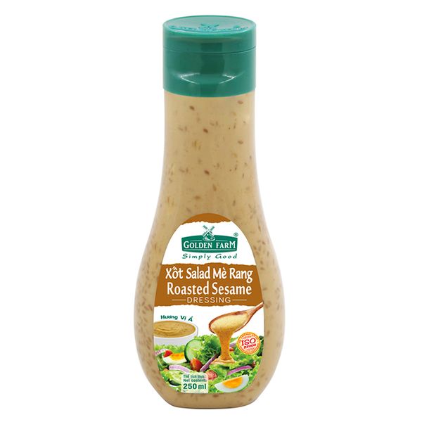  Xốt trộn salad Golden Farm vị mè rang chai 250ml 