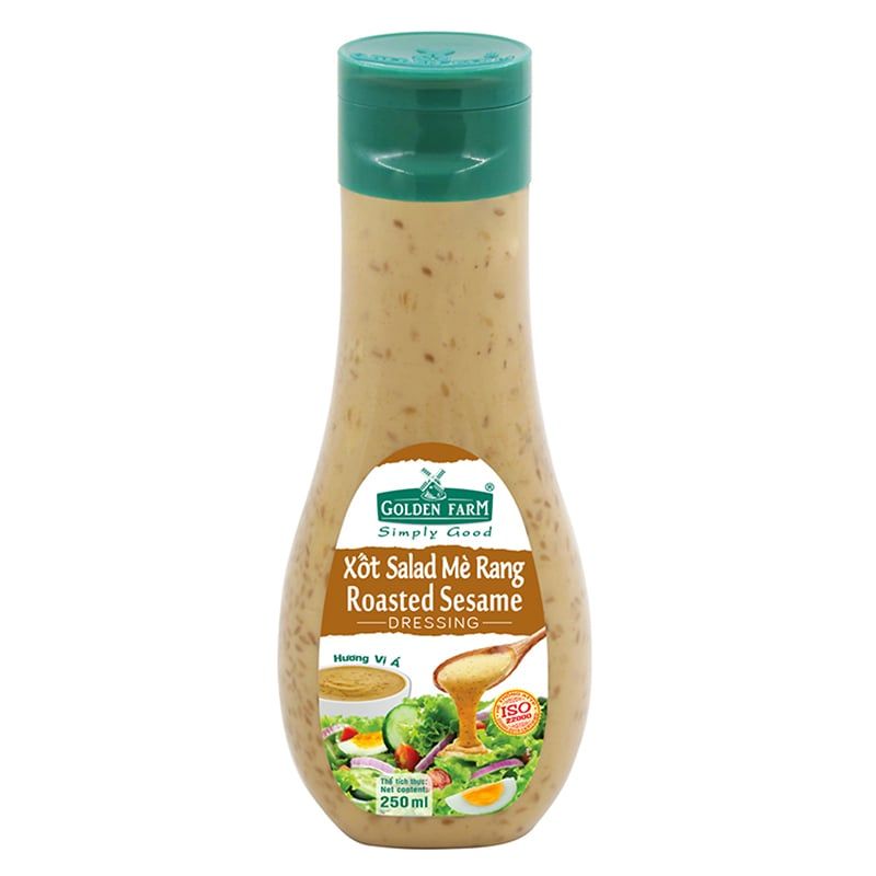  Xốt trộn salad Golden Farm vị mè rang chai 1 Lít 
