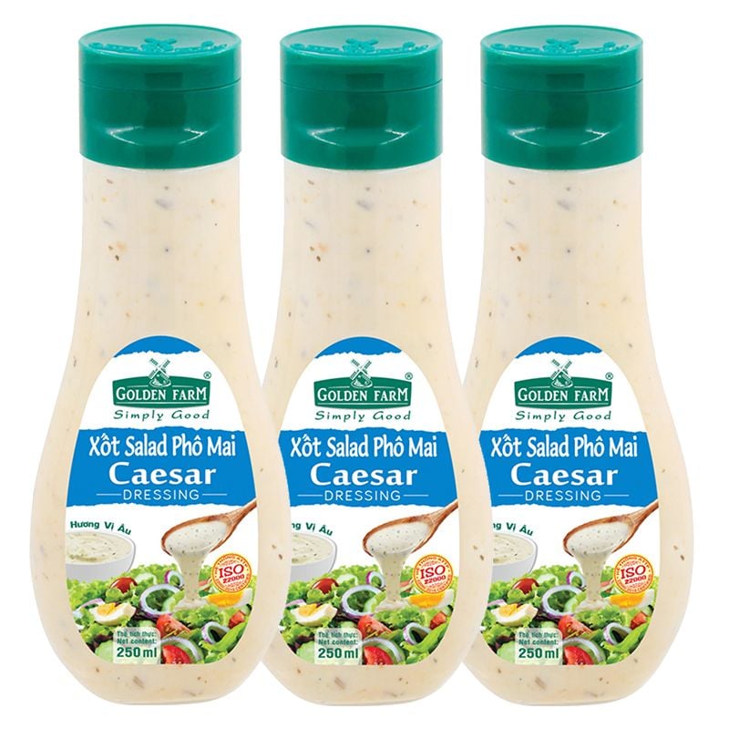  Xốt trộn salad Golden Farm vị phô mai chai 250ml 