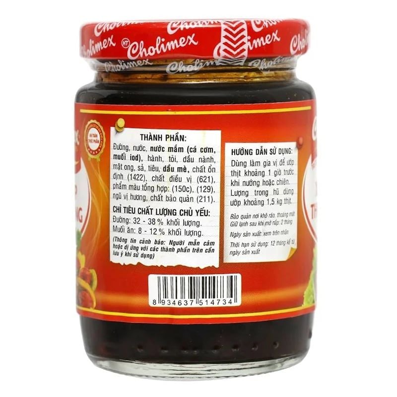  Xốt ướp thịt nướng Cholimex hũ 600g 