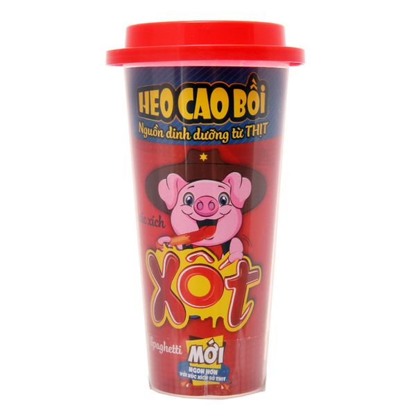  Xúc xích xốt Spaghetti kiểu Ý Heo Cao Bồi ly 60g 