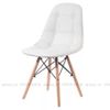Ghế Eames Đệm Bọc Da Cúc Chân Gỗ