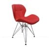 Ghê Eames Đệm Bọc Da Tam Giác Chân Mạ