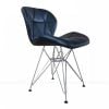 Ghê Eames Đệm Bọc Da Tam Giác Chân Mạ