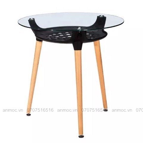 BÀN EAMES BA CHÂN MẶT KÍNH D60 