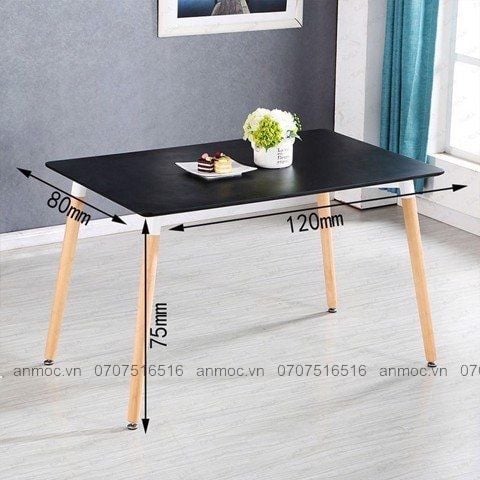 BÀN EAMES CHỮ NHẬT 80x120