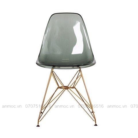 GHẾ EAMES MẶT NHỰA TRONG CHÂN VÀNG 