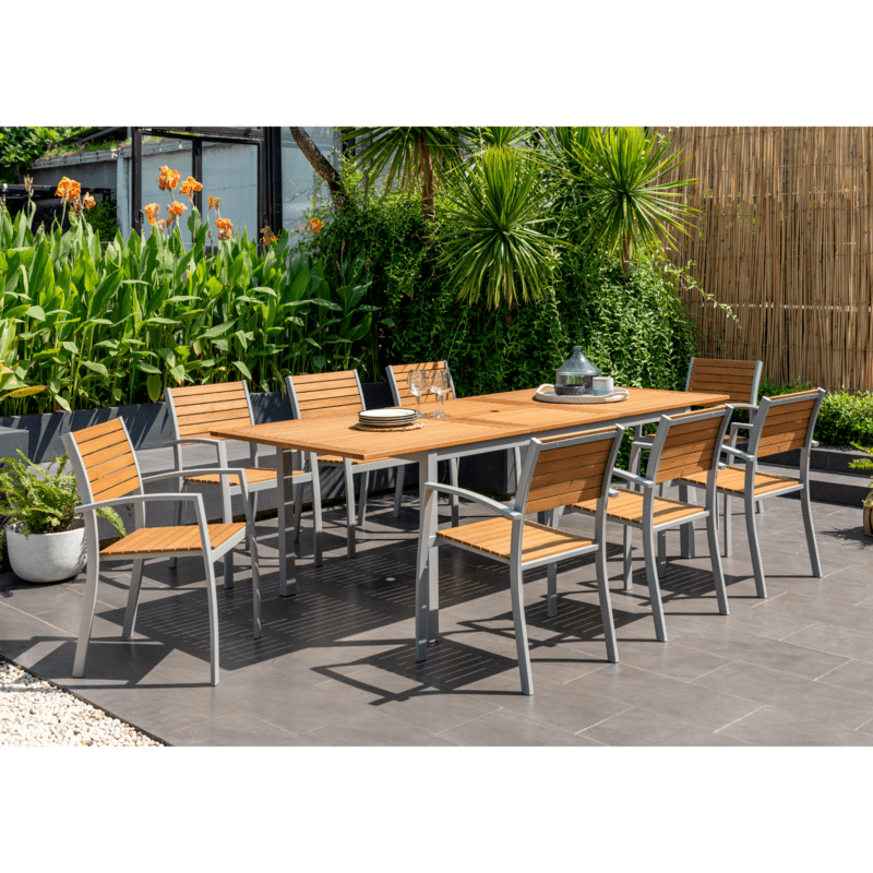 Bàn Ban Công Ngoài Trời Barcelona-Lynx Kéo Dài Thông Minh 180-240x100 (chưa bao gồm ghế)
