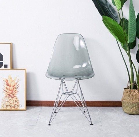 GHẾ EAMES MẶT NHỰA TRONG CHÂN MẠ