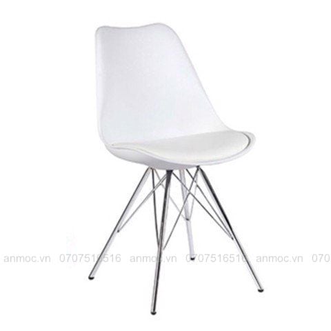 GHẾ EAMES MẶT ĐỆM CHÂN THÉP MẠ