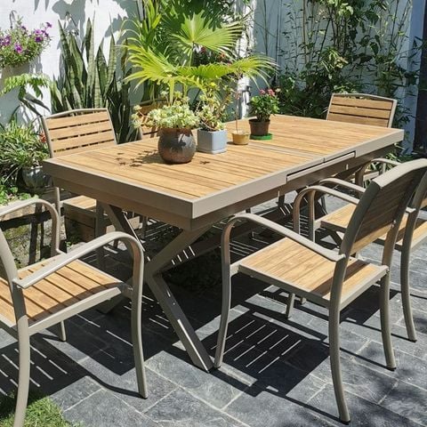  Bàn Chữ Nhật Rút Gọn Ngoài Trời BV24 