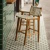 Ghế Bar Chân Gỗ Đan Dây