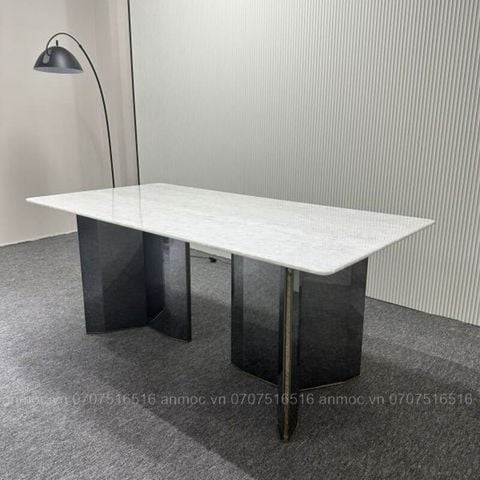  Bàn Mặt Đá 2 Chân Trụ Tráng Gương 