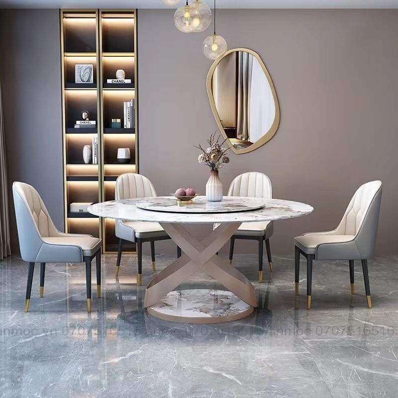 Bàn Tròn Mặt Đá BA16