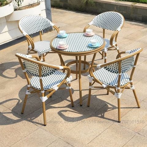  Bàn Nhôm Giả Mây Ngoài Trời BV10 (Không Gồm Ghế) 