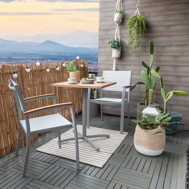 Bàn Ban Công Ngoài Trời Barcelona–Hydra Mặt Vuông 61x61 (chưa bao gồm ghế)