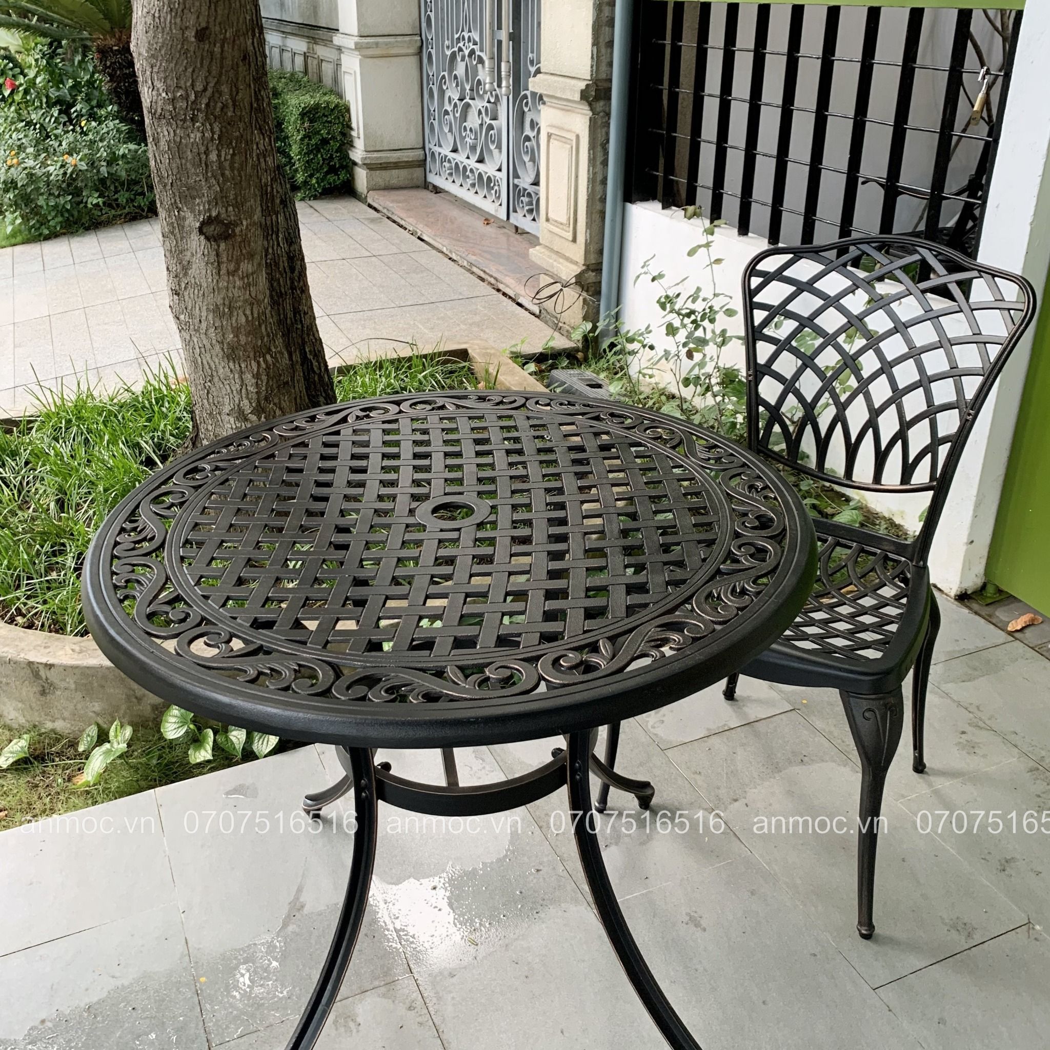 Bàn Tròn Nhôm Đúc Ngoài Trời BN-21N