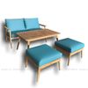 Bộ Sofa Đôi Gỗ Teak Ngoài Trời