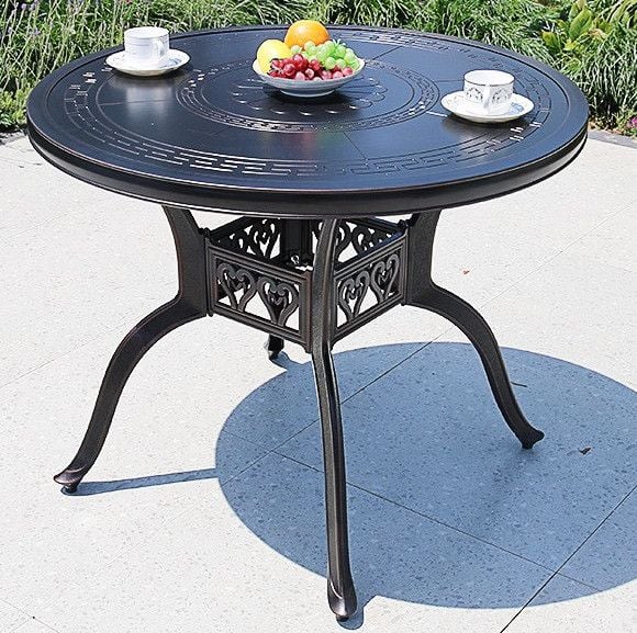 Bàn Tròn Nhôm Đúc Ngoài Trời AM-BV6B