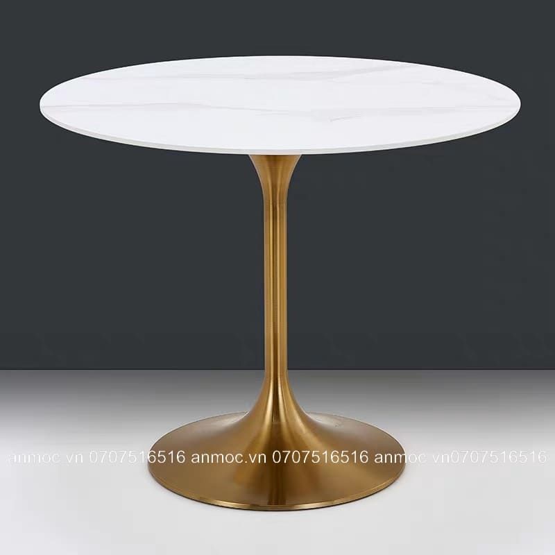 Bàn Tròn Mặt Đá Chân Tulip Mạ Vàng B28c /B29c
