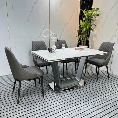  Bàn Ăn Mặt Đá Rút Gọn 2m3 