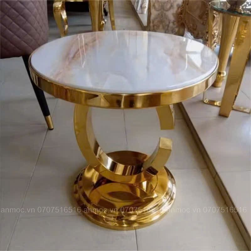 Bàn Sofa Dấu Hỏi Mạ Vàng