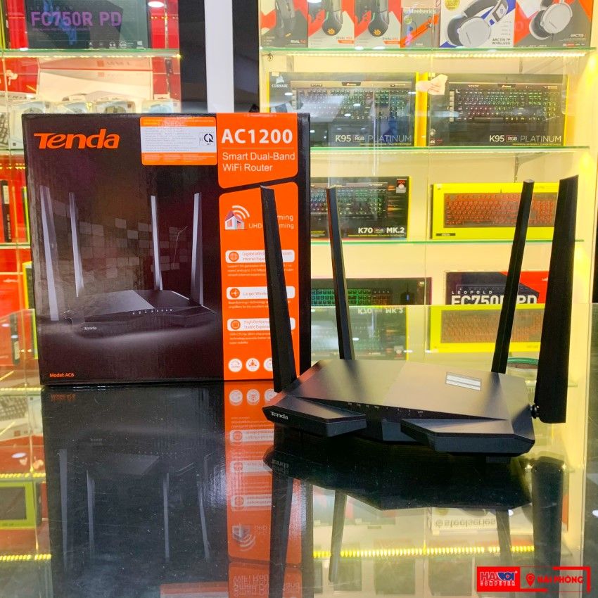 BỘ PHÁT WIFI TENDA AC6 CHUẨN AC1200MBPS