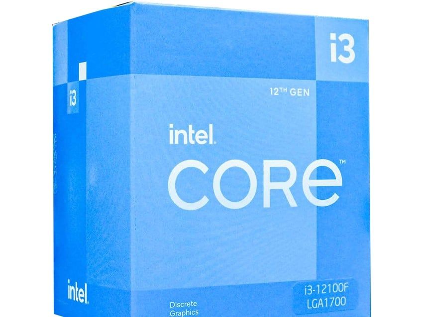 CPU Intel Core i3-12100F (3.3GHz turbo up to 4.3GHz, 4 nhân 8 luồng, 12MB Cache, 58W)