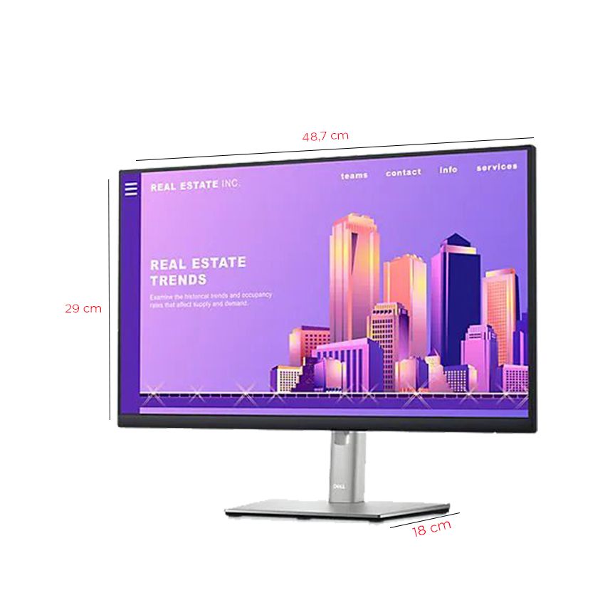 Màn hình máy tính Dell P2223HC/ 21.5inch FHD/ 60Hz/ IPS/ HDMI + DP+USB-C/ 3Yrs