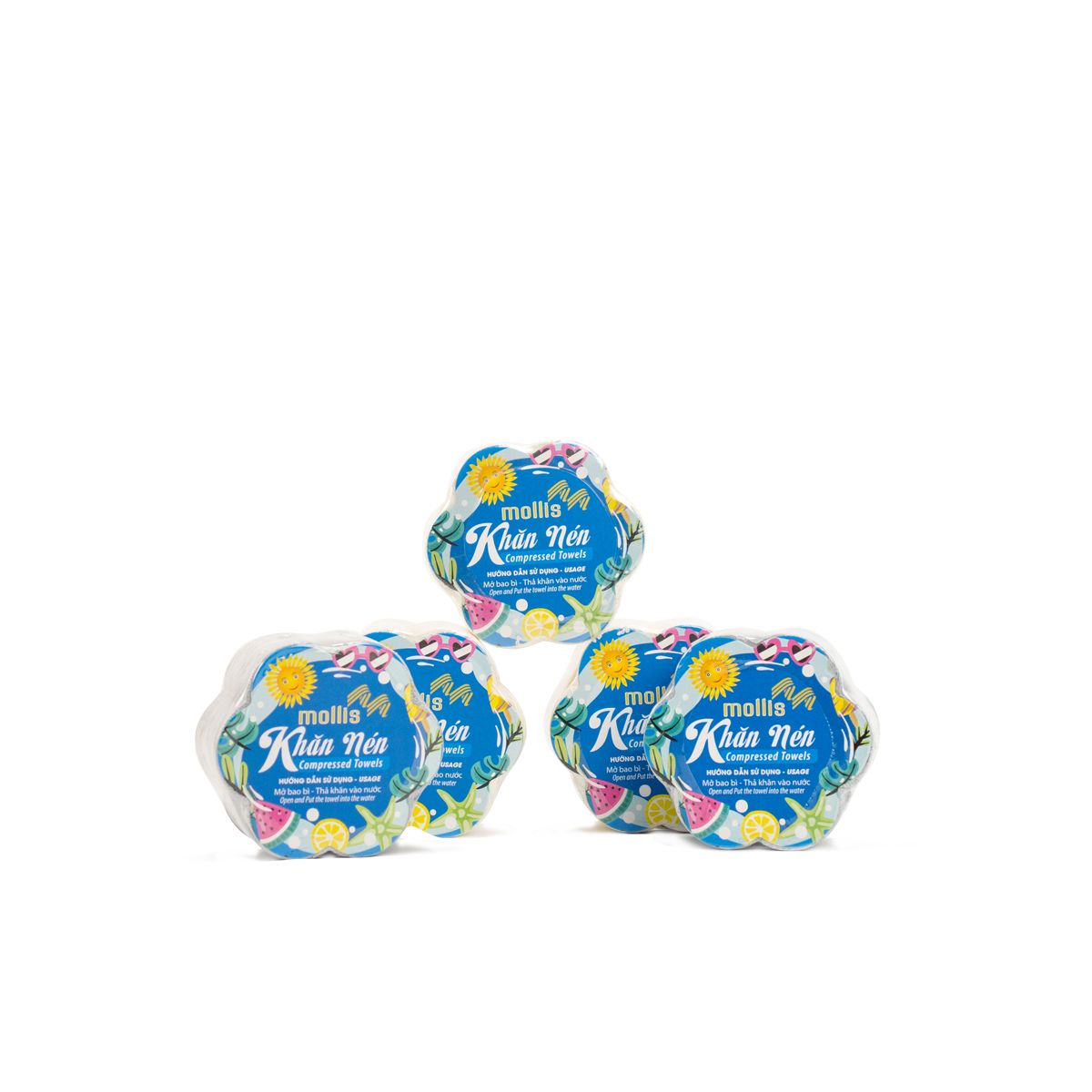  Bộ 10 Khăn Tay Nén Mollis Cotton Mollis Cotton HNEN Cao Cấp Thấm Hút Sử Dụng Nhiều Lần Tiện Lợi Du Lịch PC33 