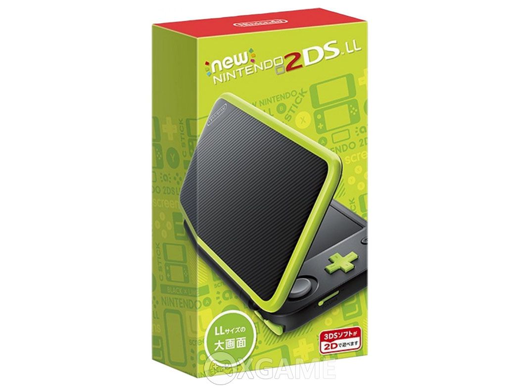 Máy New 2DS LL-Hacked 16GB-Black x Lime