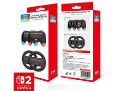 Bộ 2 Vô lăng và 2 Grip cho Joycon Switch 2-DOBE