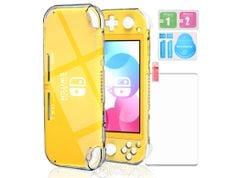 Case Meca trong suốt và kính cường lực cho máy Switch Lite