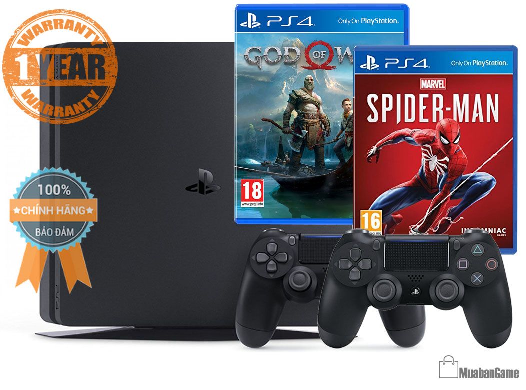 Máy PS4 Slim 1TB - 2 Game, 2 Tay DS4