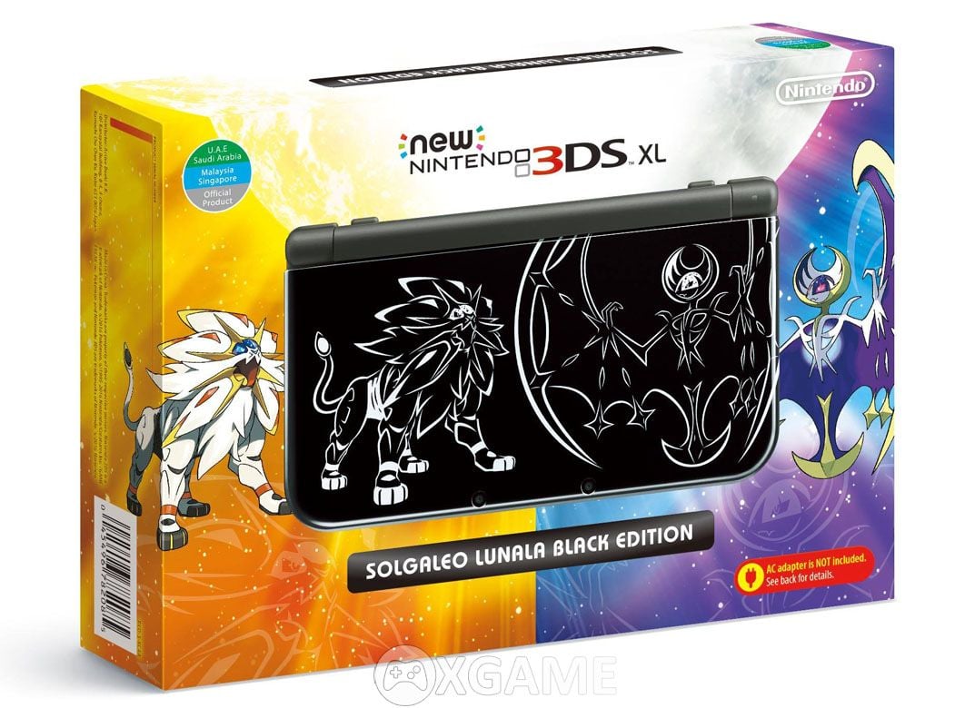 Máy New3DS XL Solgaleo Lunala Black Limited-Hacked