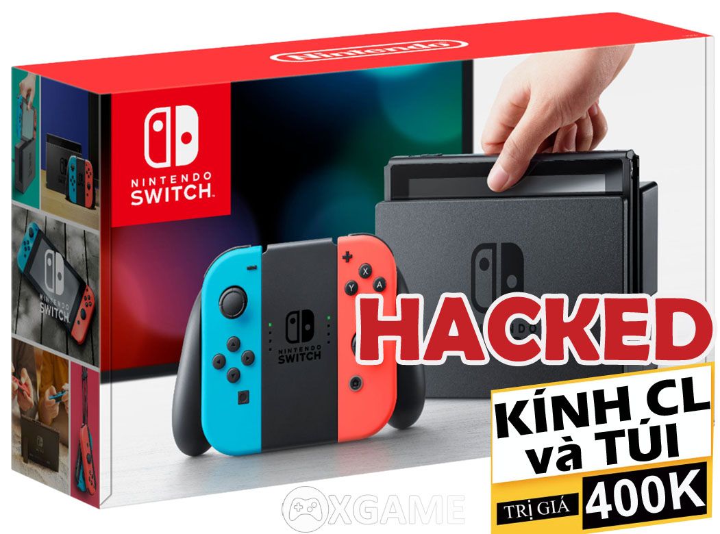 Máy Switch Neon Red Blue-Hacked 128GB