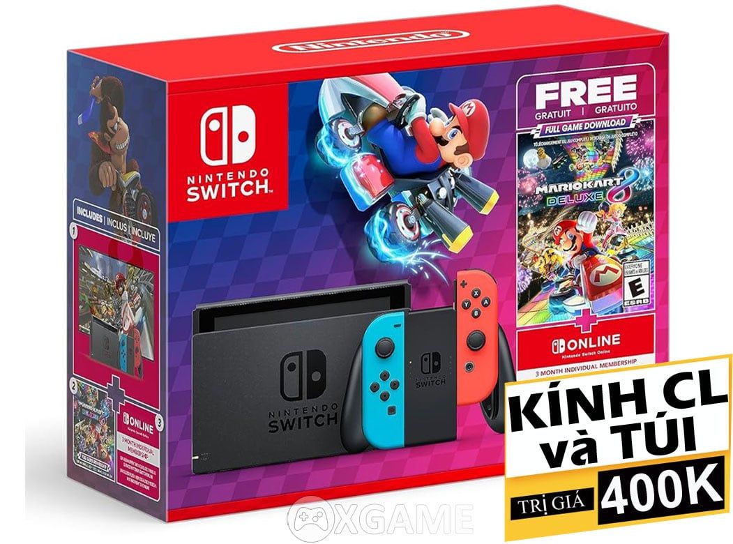 Máy Switch V2 Mario Kart  8 Deluxe Bundle