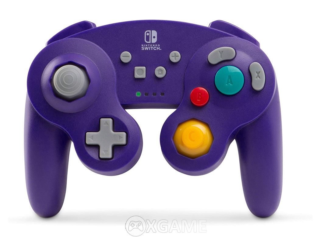 Tay Wireless GameCube Style Controller-PowerA-Xanh